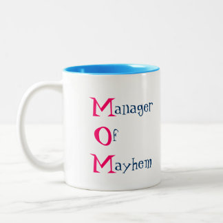 M.O.M. Manager der Verstümmelungs-Tasse Zweifarbige Tasse