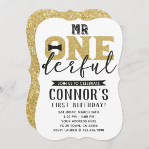 M. Onederful 1er Anniversaire Invitation