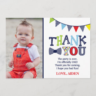 M. ONEderful Birthday Carte de remerciements avec 