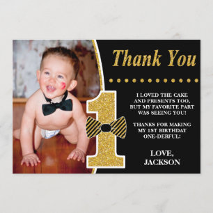 M. ONEderful Birthday Carte de remerciements avec 