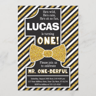 M. ONEderful Birthday Invitation