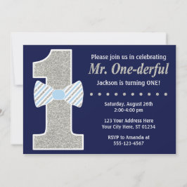 M. ONEderful Birthday Invitation