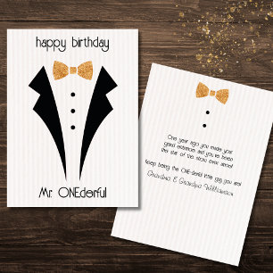 M. ONEderful Carte Plat Premier Anniversaire