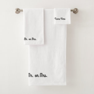 M. ou Mme ~ Ensemble de serviettes / Achat séparé