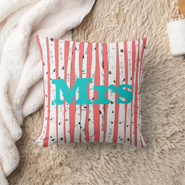 M. ou Mme personnalise les Coussins de Birch Tree (Couverture)
