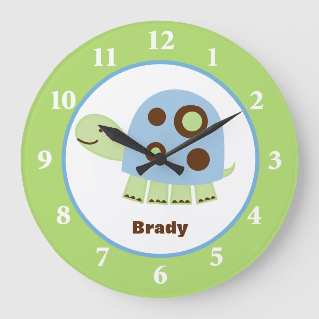 M. Pond Turtle Horloge murale personnalisée (Recto)