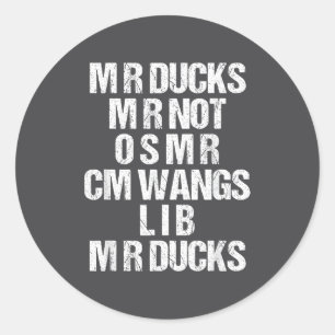 M R Enten M R Nicht O S M R Cm Wangs Lib M R Enten Runder Aufkleber