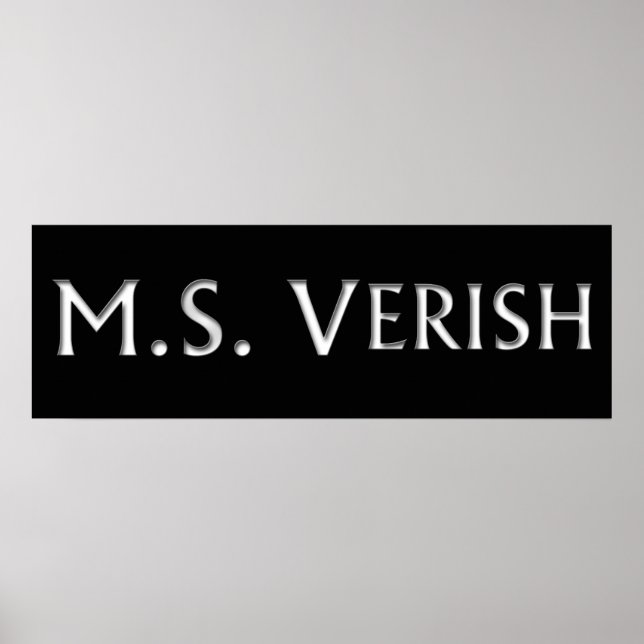 M.S. Verish Banner Poster (Vorne)