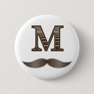M-Schnurrbart Button