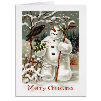 M. Snowman et M. Crow Big Greeting Card