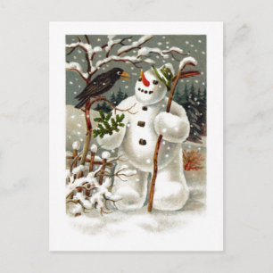 M. Snowman et M. Crow Carte postale