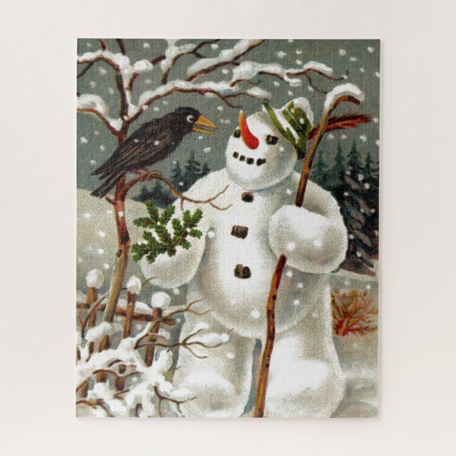 M. Snowman et M. Crow Puzzle (Vertical)