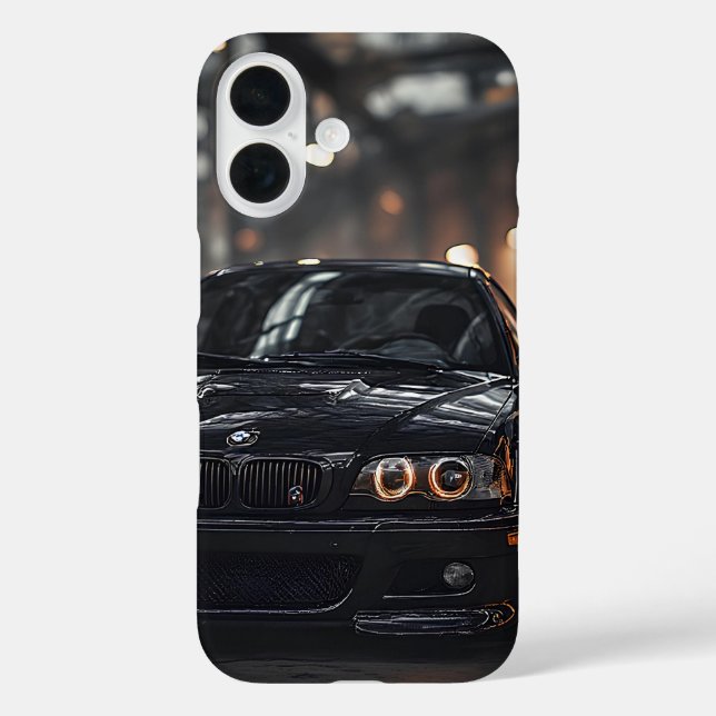 M-Stare Mitternacht iPhone 16 Hülle (Rückseite)