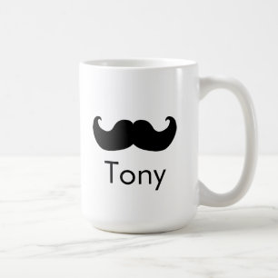 M. tasse de moustache de nom personnel