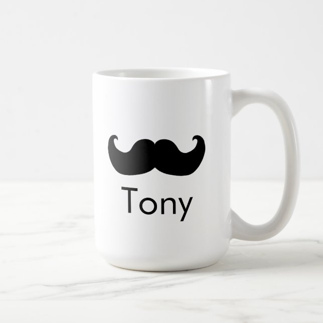 M. tasse de moustache de nom personnel (Droite)