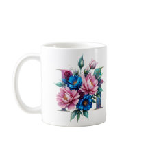 M Tasse für Kaffee - Blumendesign
