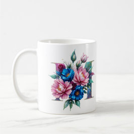 M Tasse für Kaffee - Blumendesign
