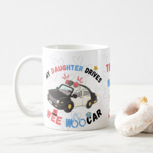 M Tögher fährt woo Auto lustige Polizei Elternteil Kaffeetasse