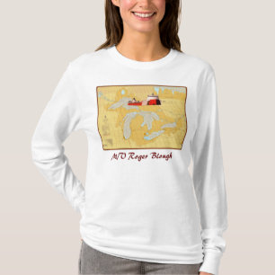 \ M/V Roger Blough Great Lakes Schiff auf Diagramm T-Shirt