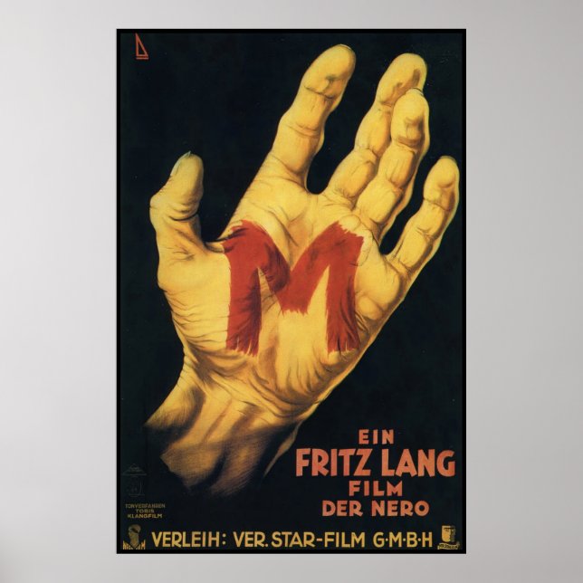 M Vintag 1931 Filmplakat Poster (Vorne)