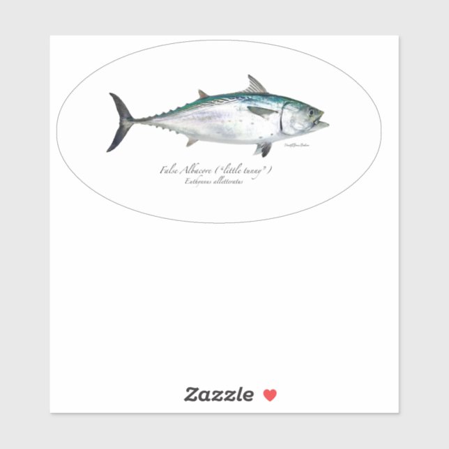 M Vinyl False Sticker ovale Albacore (Feuille)
