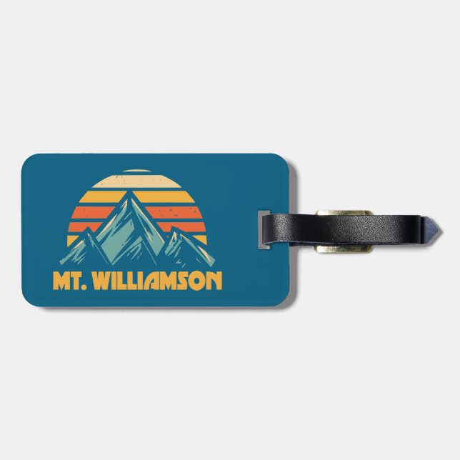 M. Williamson California Retro Turquoise Gepäckanhänger (Rückseite horizontal)