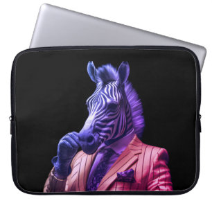 M. Zebra sur un sac d'électronique pour ordinateur