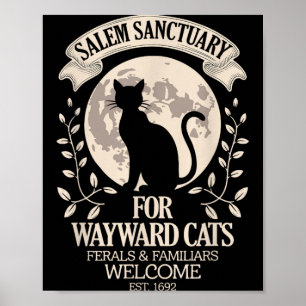 M Zuflucht für streunende Katzen schwarze Katze Ha Poster