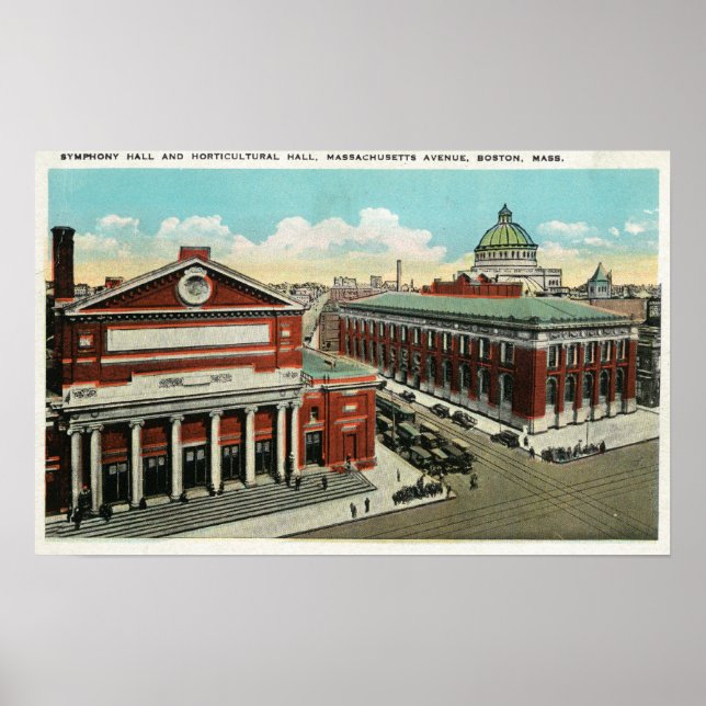 MA Avenue View of Symphony, Garticultural Poster (Vorne)