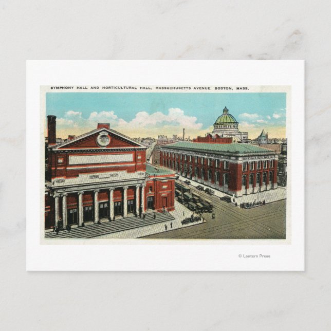 MA Avenue View of Symphony, Garticultural Postkarte (Vorderseite)