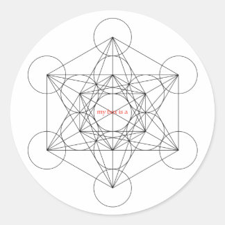 ma boîte est un... métatrons cube. autocollant