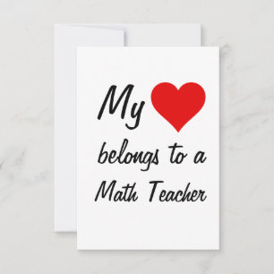 Ma carte appartient à un professeur de mathématiqu