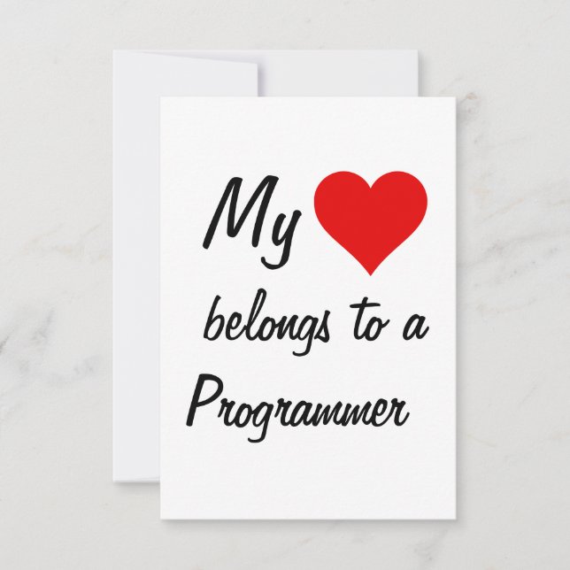 Ma carte appartient à un programmeur (Devant)