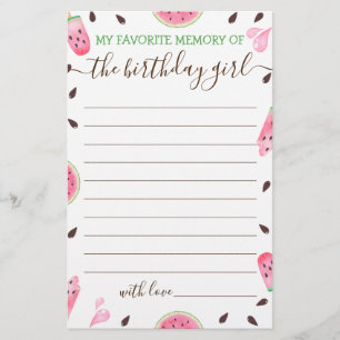 Ma Carte De Mémoire Préférée De La Fille D'anniver