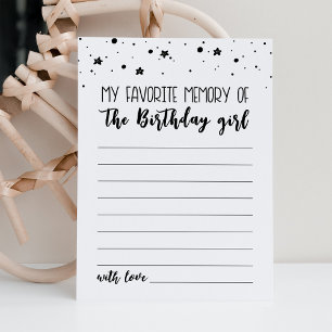 Ma Carte de Mémoire Préférée de la Fille d'Anniver