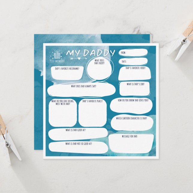 Ma carte de voeux daddy_personnalisée (Devant/Arrière en situation)