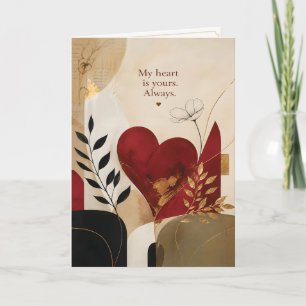 Ma carte de voeux romantique « Mon cœur est à vous