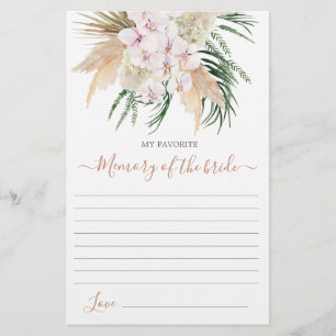 Ma carte Mémoire préférée de la mariée