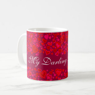 Ma chérie Valentine coeur rouge tasse rose