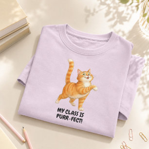 Ma classe est parfaite T-shirt drôle chat orange p
