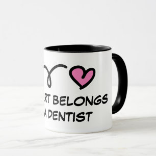 Ma cœur appartient à une tasse à café romantique p