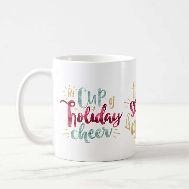 Ma Coupe de Fêtes Cheer Café de Fête Recette Mug (Gauche)