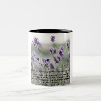 Ma grâce Fleurs violettes Bible Verse Mug