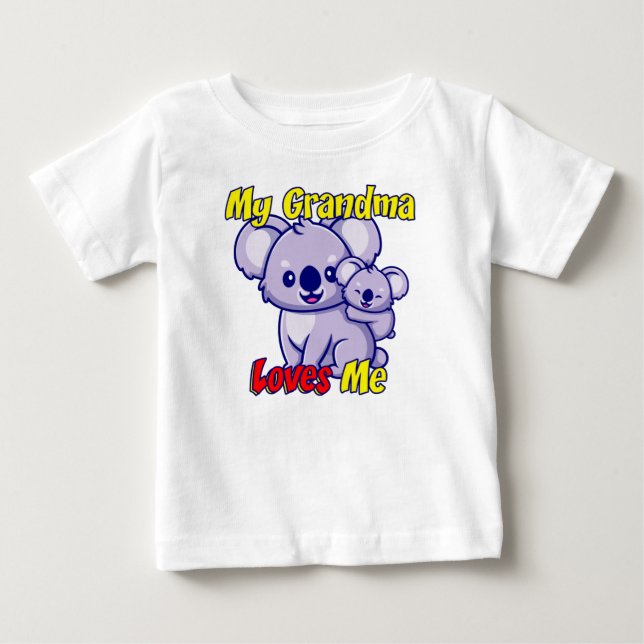 Ma grand-mère m'aime Koala Baby T-Shirt (Devant)