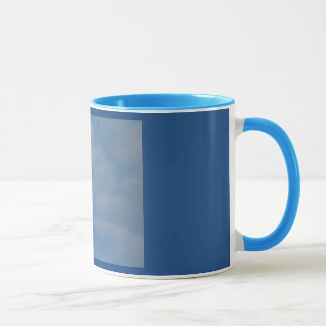 Ma Lune de jour - Mug de Ringer Bleu (Droite)