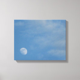 Ma Lune de jour - Toile brillante enveloppée Premi