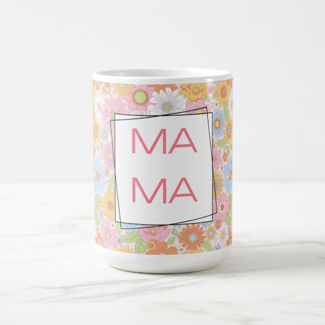 MA MA Fettes Blumenmuster Kaffeetasse (Mittel)