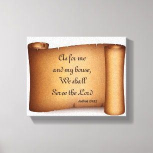 MA MAISON SERA LE SEIGNEUR poster toile Imprimer