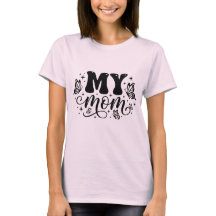 Ma maman T-shirt esthétique papillon pour la fête
