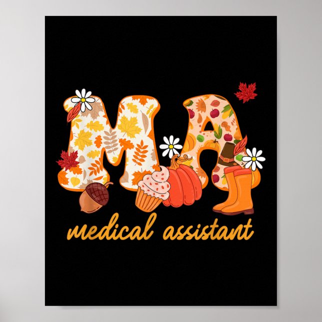 Ma Medical Sofort Fall Kürbis Cute  Poster (Vorne)